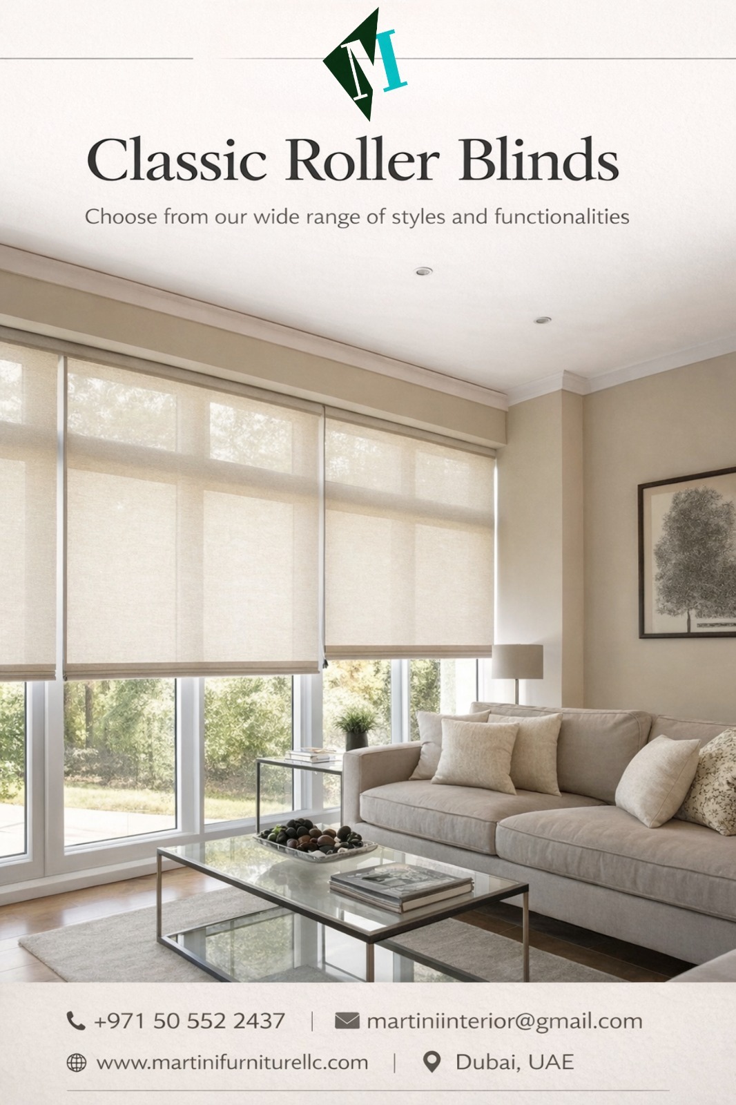 Dubai Curtain and Blinds – Premium Solutions by Martini Furniture LLC